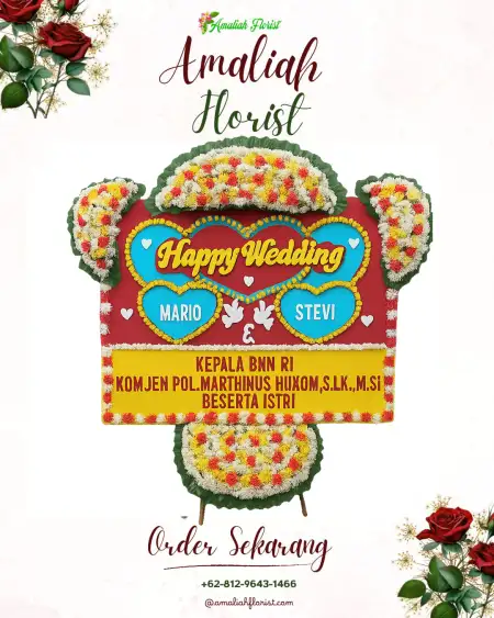 Papan Bunga Pernikahan Halimpu